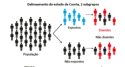 Delineamento de um estudo de coorte utilizando dois subgrupos