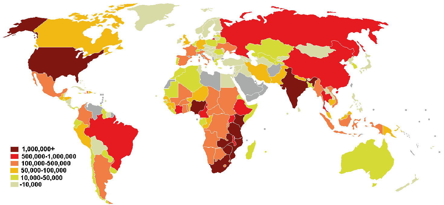 Gráfico de ocorrência do vírus HIV